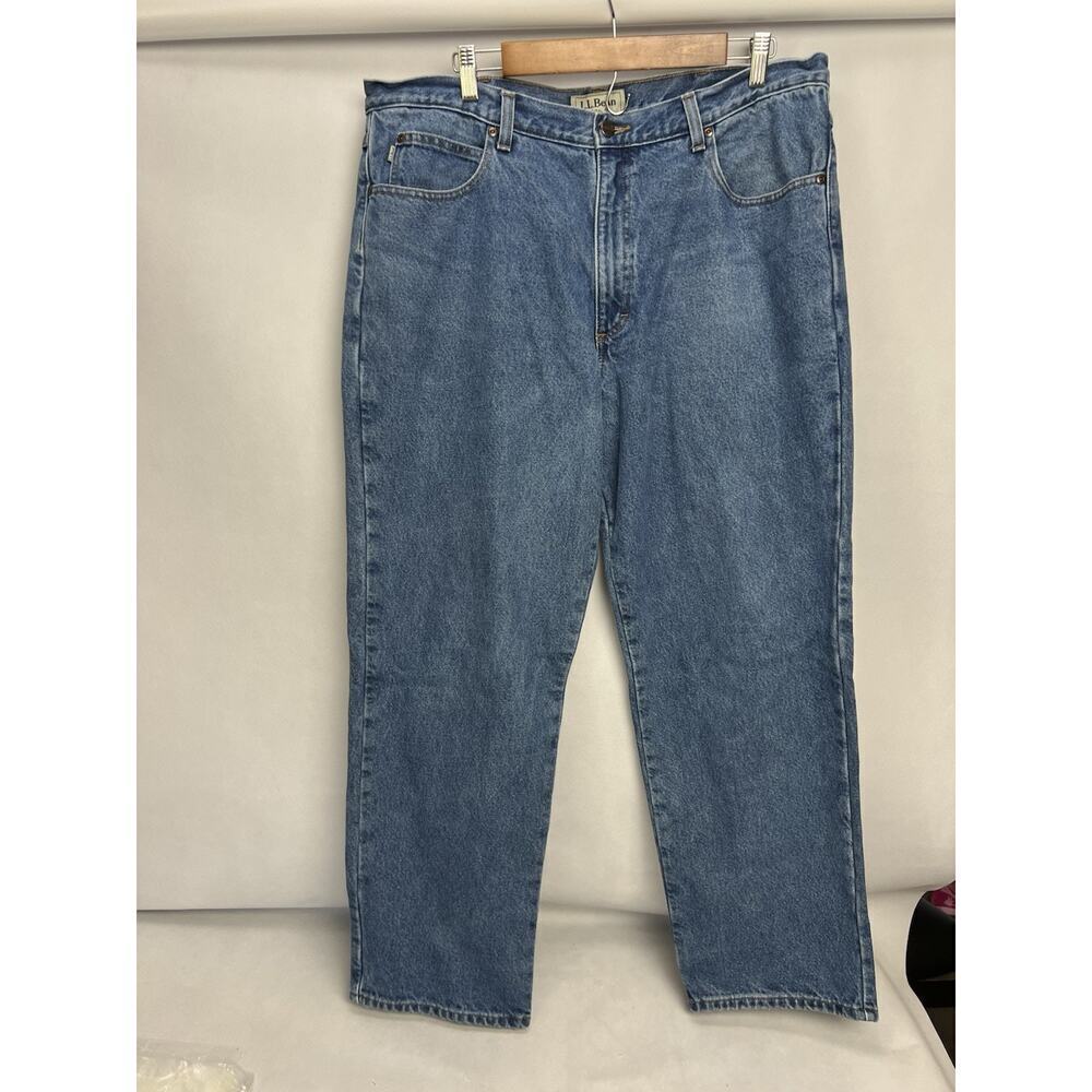 LL Bean Flannel Lined Jeans Men's Size 38x30 Classic Fit Outdoor Workwear